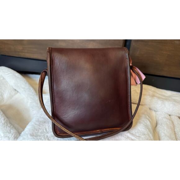 RARE ANILINE VELVET Coach Vintage Washed Leather Crossbody USA - Picture 4 of 8